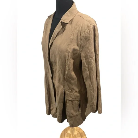 Cabi Tan Long Dress Over Coat/Blazer -Size XL - Picture 3 of 9